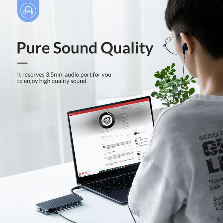 Lisslune | ORICO WB-7P 7 in 1 Type-C Transparent HUB