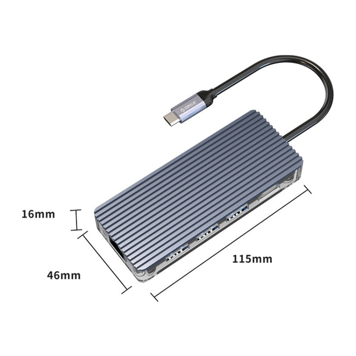 Lisslune | ORICO WB-6RJ 6 in 1 Type-C Transparent HUB