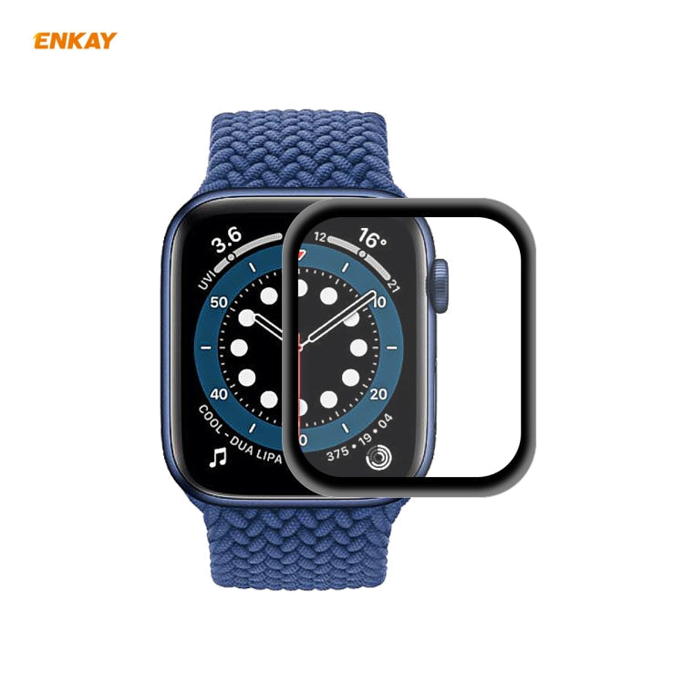 Lisslune | For Apple Watch 6/5/4/SE 40mm ENKAY Hat-Prince 0.2mm 9H Surface Hardness 3D Explosion Protection Aluminum Alloy Edge Full Screen Tempered Glass Screen Protector