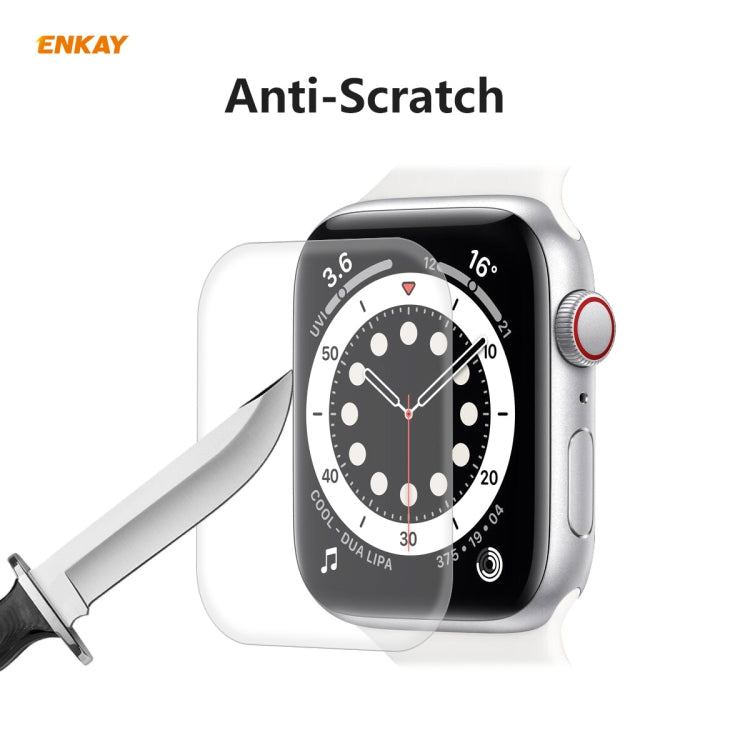 Lisslune | 2 PCS for Apple Watch Series 6/5/4/SE 40mm ENKAY Hat-Prince 3D Full Screen PET Curved Hot Bending HD Screen Protector (Transparent)
