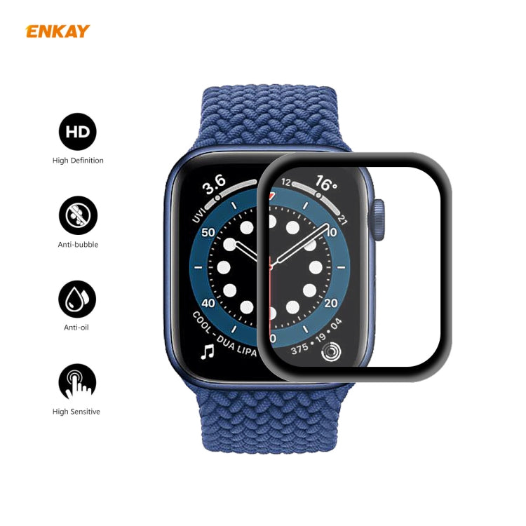 Lisslune | 5 PCS for Apple Watch Series 6/5/4/SE 44mm ENKAY Hat-Prince 3D Full Screen PET Curved Hot Bending HD Screen Protector (Black)