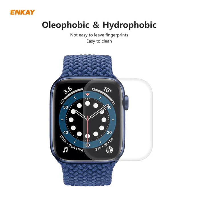 Lisslune | 5 PCS For Apple Watch Series 6/5/4/SE 44mm ENKAY Hat-Prince 3D Full Screen PET Curved Hot Bend HD Screen Protector (Transparent)