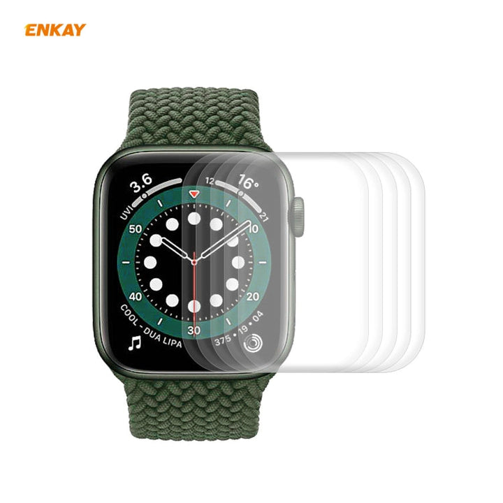 Lisslune | 5 PCS for Apple Watch Series 6/5/4/SE 40mm ENKAY Hat-Prince 3D Full Screen PET Curved Hot Bending HD Screen Protector (Transparent)