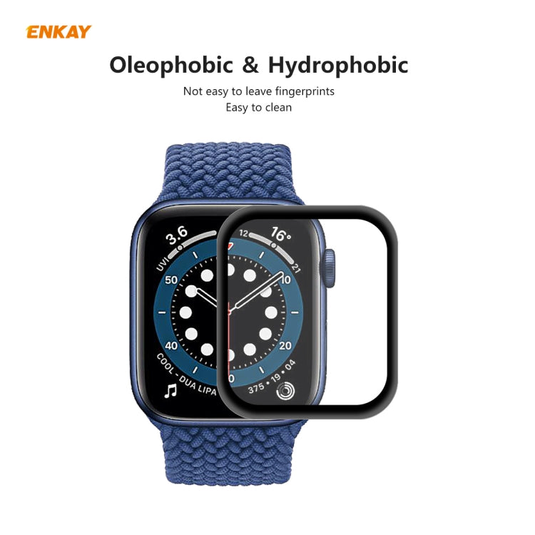 Lisslune | 10 PCS For Apple Watch Series 6/5/4/SE 40mm ENKAY Hat-Prince 3D Full-Screen PET Curved Hot Bending HD Screen Protector (Black)