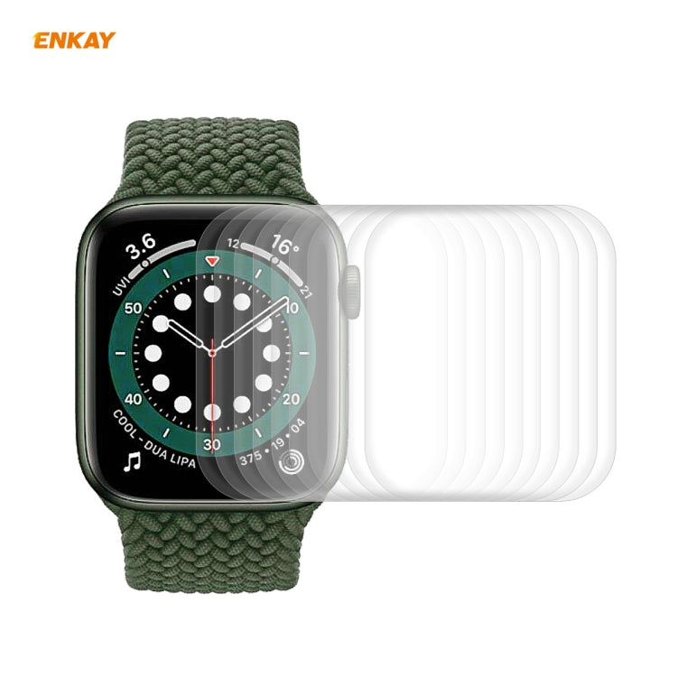 Lisslune | 10 PCS for Apple Watch Series 6/5/4/SE 40mm ENKAY Hat-Prince 3D Full Screen PET Curved Hot Bending HD Screen Protector (Transparent)