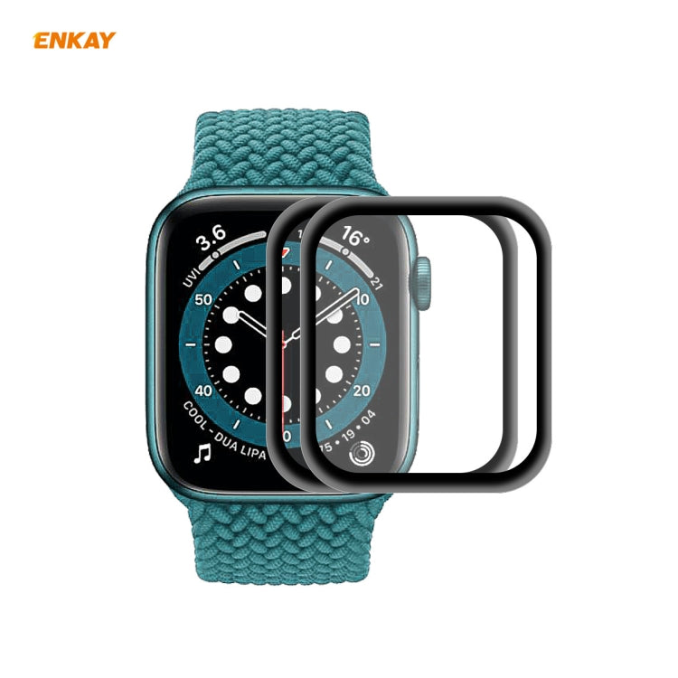 Lisslune | For Apple Watch 6/5/4/SE 44mm 2 PCS ENKAY Hat-Prince 3D Full Screen Soft PC Edge + PMMA HD Screen Protector