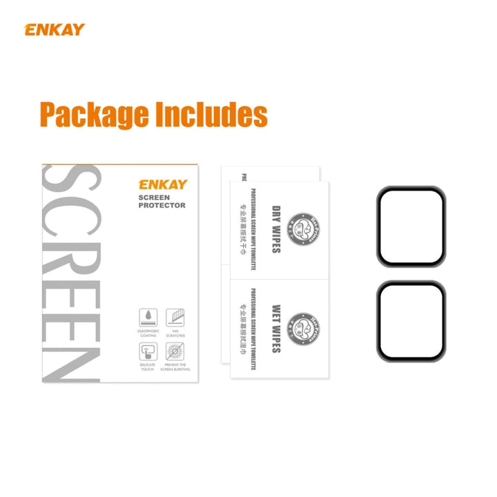 Lisslune | For Apple Watch 6/5/4/SE 44mm 2 PCS ENKAY Hat-Prince 3D Full Screen Soft PC Edge + PMMA HD Screen Protector