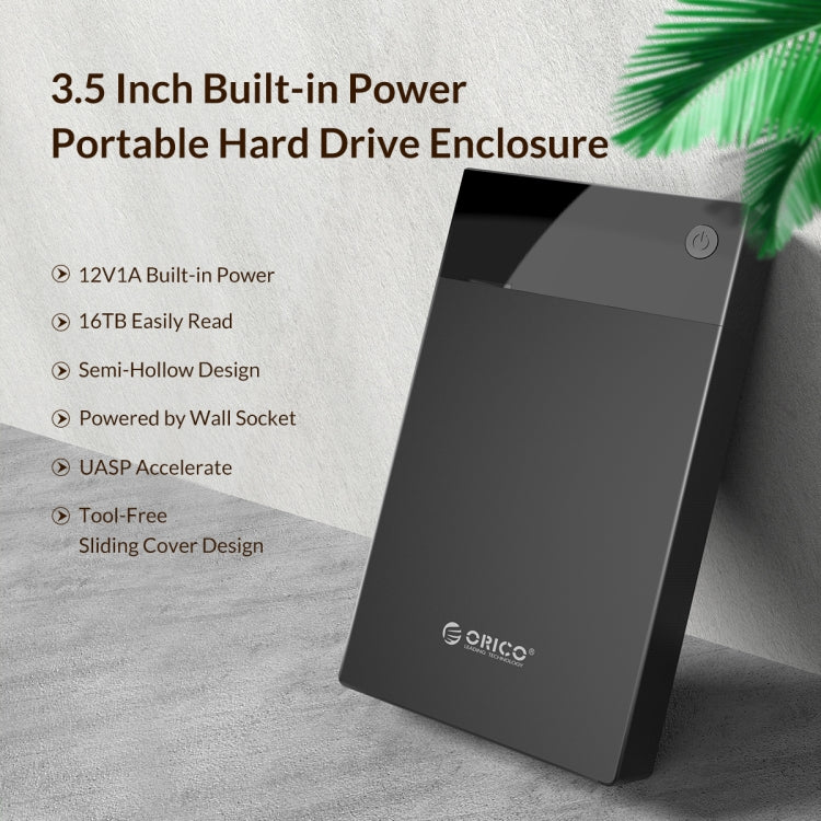 Lisslune | ORICO 3599U3 2.5 / 3.5-Inch Portable Hard Drive Enclosure, EU Plug