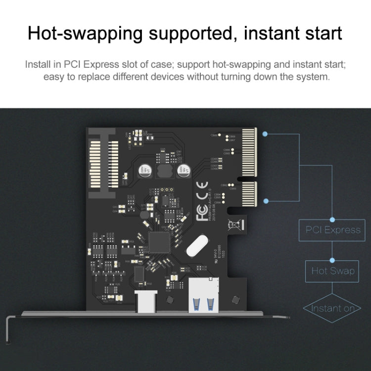 Lisslune | ORICO PA31-AC 2 Port USB3.1 PCI-E Adapter