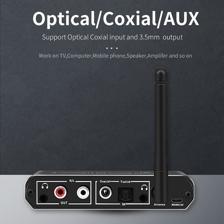 Lisslune | ZS-SGD09 3 in 1 Digital to Analog Bluetooth 5.0 Receiver & Transmitter