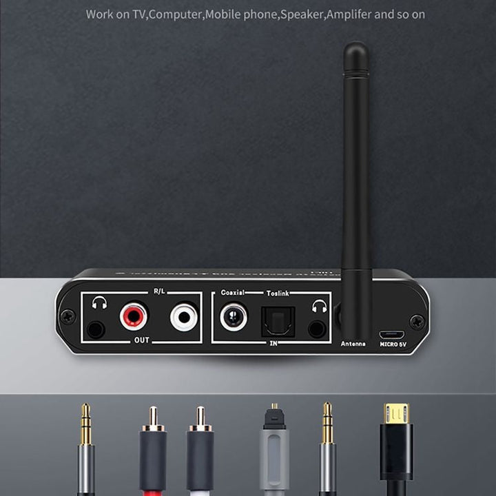 Lisslune | ZS-SGD09 3 in 1 Digital to Analog Bluetooth 5.0 Receiver & Transmitter