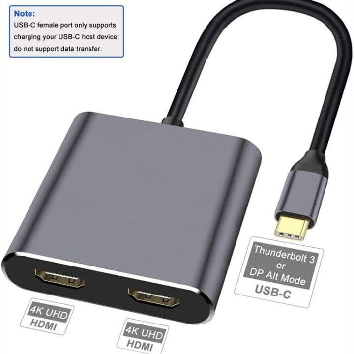 Lisslune | ZS-SGSHDMI USB-C / Type-C to Dual HDMI Adapter