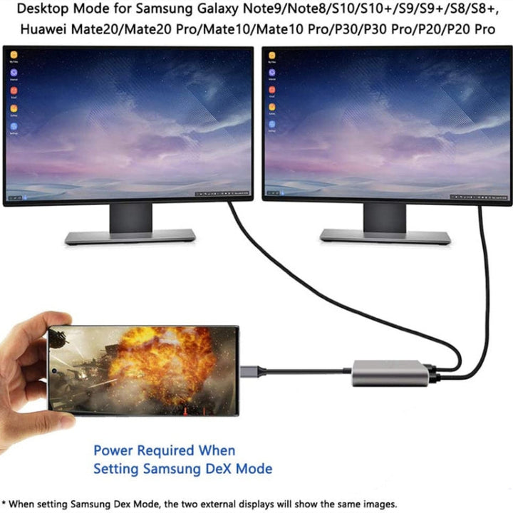 Lisslune | ZS-SGSHDMI USB-C / Type-C to Dual HDMI Adapter