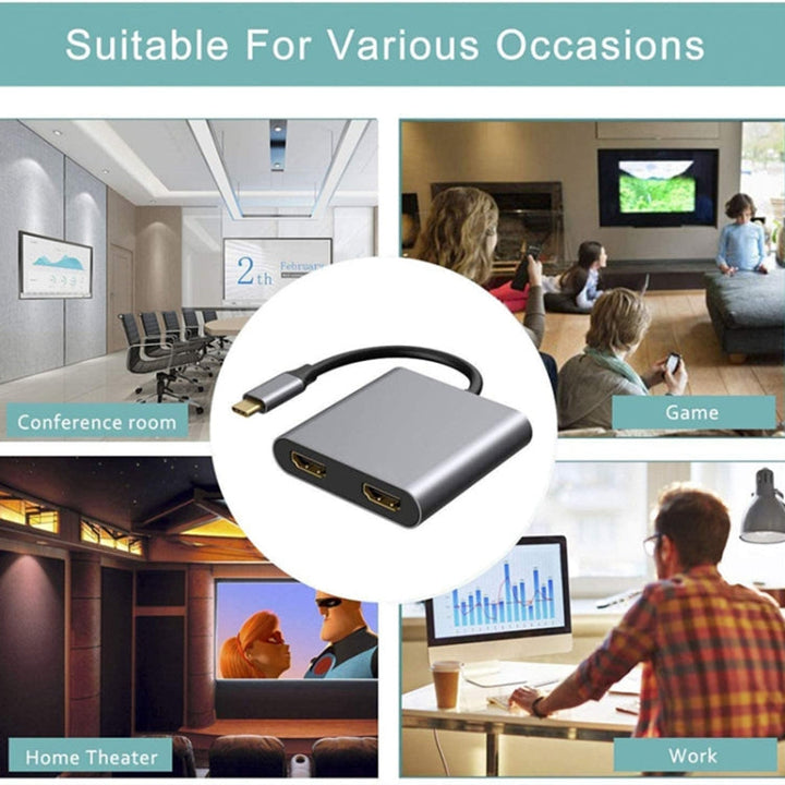 Lisslune | ZS-SGSHDMI USB-C / Type-C to Dual HDMI Adapter
