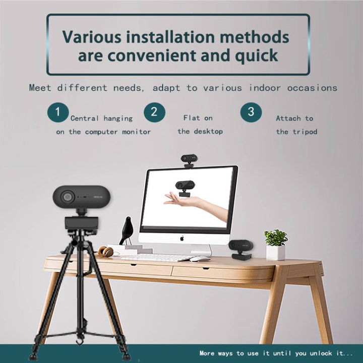 Lisslune | C7 1080PHD autofocus 360-degree rotating lens live streaming USB driver-free webcam with microphone