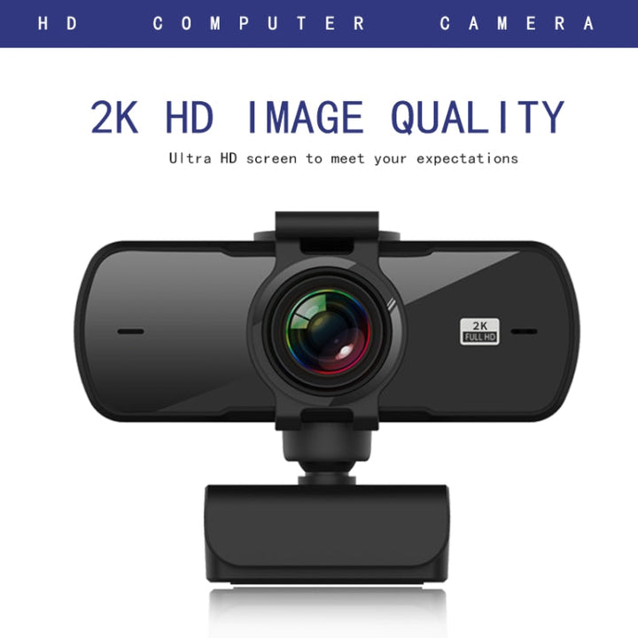 Lisslune | C5 4 Million Pixels Autofocus 2K Full HD Webcam 360 Degree Rotation USB Driver-Free Live Streaming Webcam with Microphone