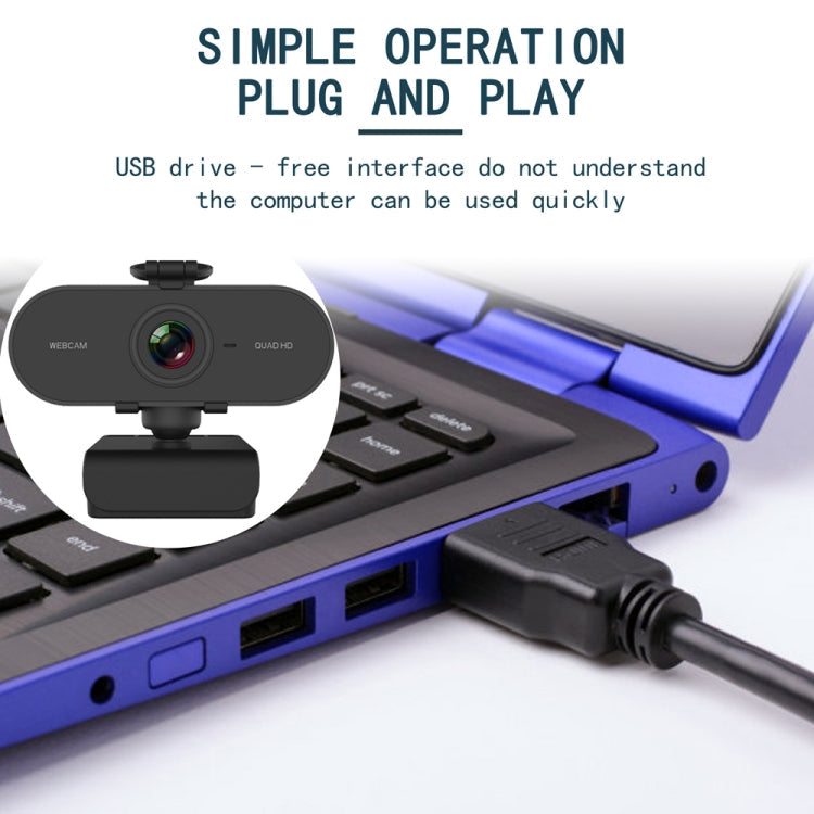 Lisslune | B1 4 million pixels 2K resolution HD 1080P 360-degree rotation webcam with microphone & tripod