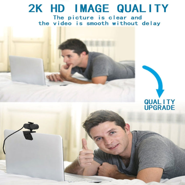 Lisslune | B1 4 million pixels 2K resolution HD 1080P 360-degree rotation webcam with microphone & tripod