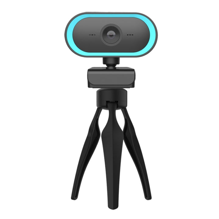 Lisslune | C11 2K Image Quality HD without Distortion 360 Degree Rotation Built-in Microphone Clear Sound Webcams with Tripod (Blue)