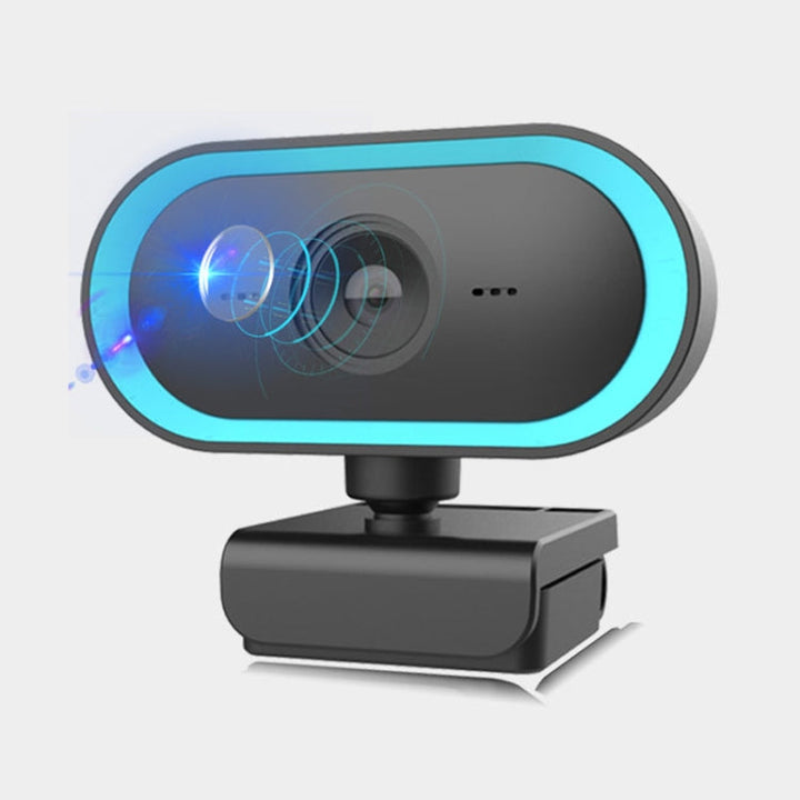 Lisslune | C11 2K Image Quality HD without Distortion 360 Degree Rotation Built-in Microphone Clear Sound Webcams with Tripod (Blue)