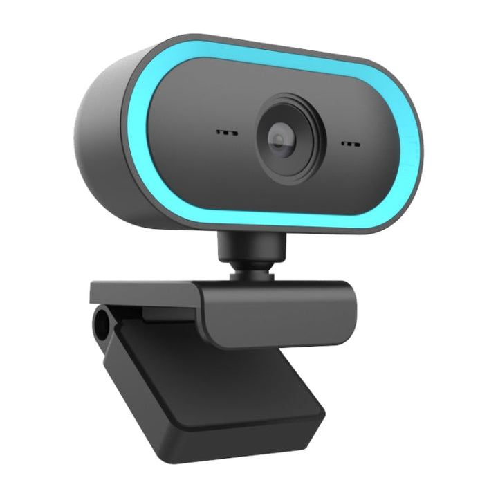 Lisslune | C11 2K Image Quality HD without Distortion 360 Degree Rotation Built-in Microphone Clear Sound Webcams with Tripod (Blue)
