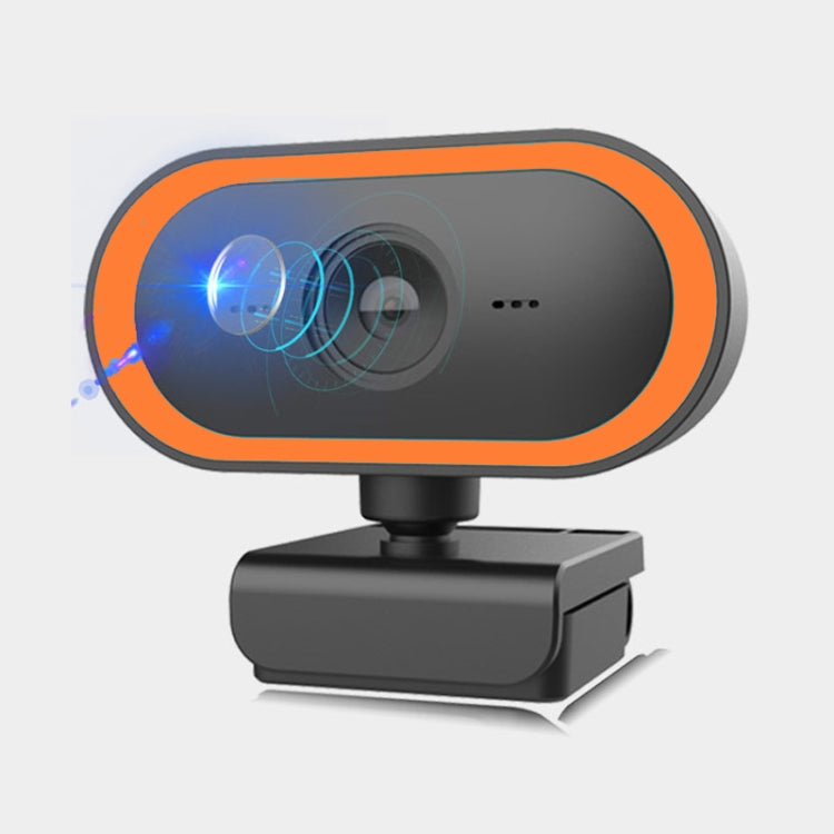 Lisslune | C11 2K image quality HD without distortion 360-degree rotation built-in microphone clear sound webcams with tripod (Orange)
