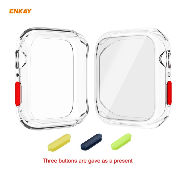 Lisslune | ENKAY Hat-Prince Full Protection TPU Case + Tempered Glass Protector for Apple Watch Series 6 / 5 / 4 / SE 40mm (Transparent)