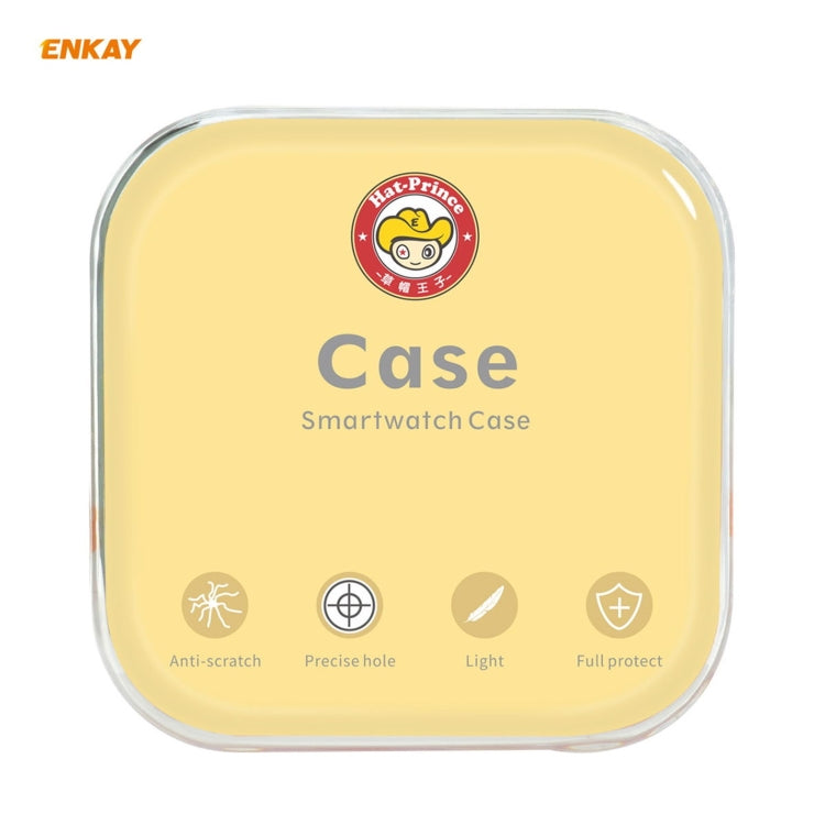 Lisslune | ENKAY Hat-prince Full Coverage TPU Case + Tempered Glass Protector for Apple Watch Series 6 / 5 / 4 / SE 40mm (Black)