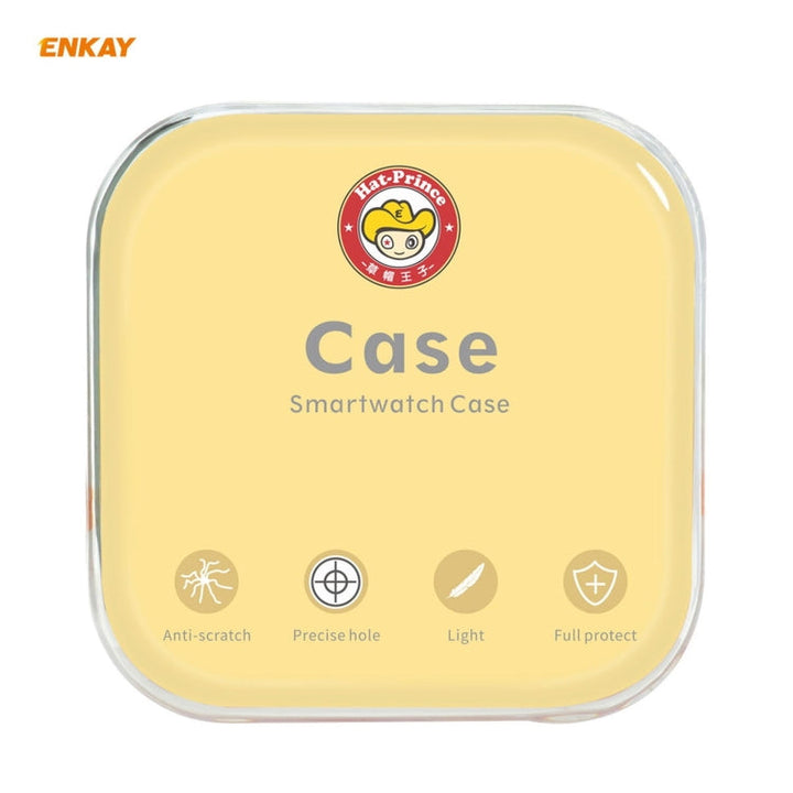 Lisslune | ENKAY Hat-prince Full Coverage TPU Case + Tempered Glass Protector for Apple Watch Series 6 / 5 / 4 / SE 40mm (Black)