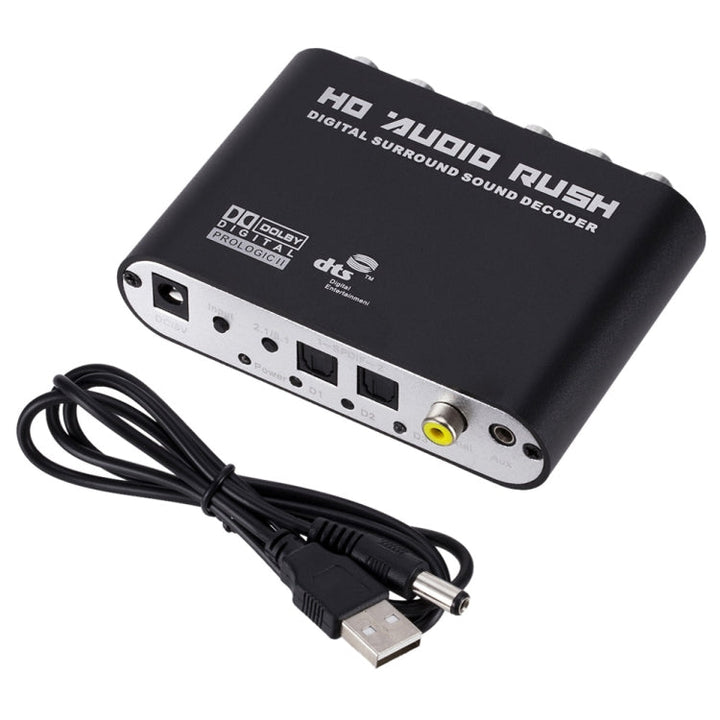 Lisslune | SPDIF Coaxial to RCA DTS AC3 Audio Decoder 5.1CH Optical Digital Amplifier Analog Converter & Amplifier HD Audio