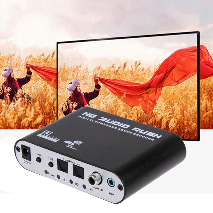 Lisslune | SPDIF Coaxial to RCA DTS AC3 Audio Decoder 5.1CH Optical Digital Amplifier Analog Converter & Amplifier HD Audio