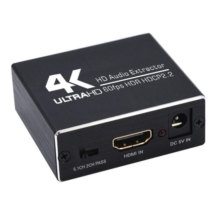 Lisslune | AY78V20 4K 60Hz HDMI 2.0 Audio Splitter 5.1 ARC HD-MI Audio Extractor HDCP 2.2 HDR10 Audio Converter 4K HD-MI Optical TOSLINK SPDIF