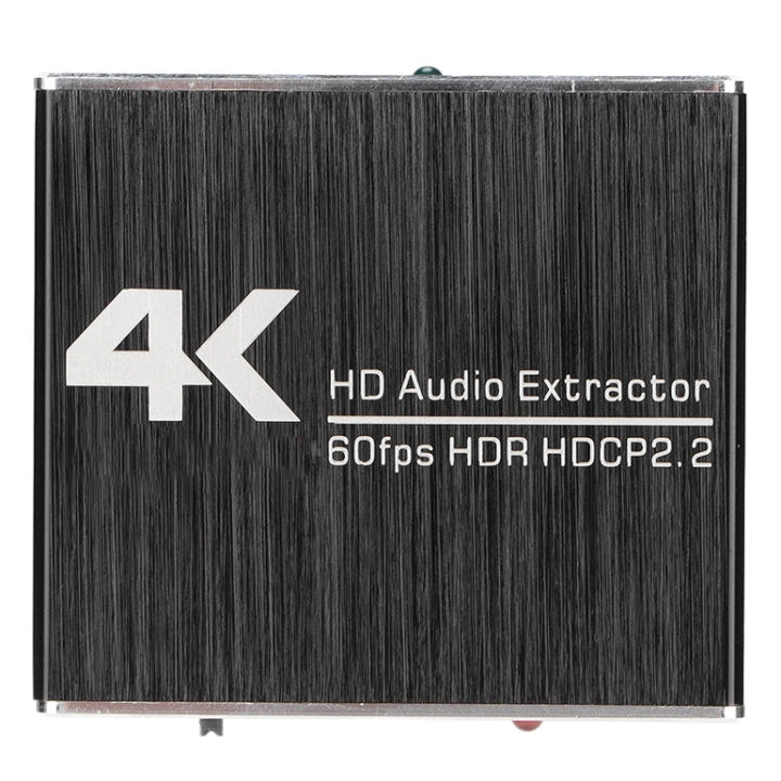 Lisslune | AY78V20 4K 60Hz HDMI 2.0 Audio Splitter 5.1 ARC HD-MI Audio Extractor HDCP 2.2 HDR10 Audio Converter 4K HD-MI Optical TOSLINK SPDIF