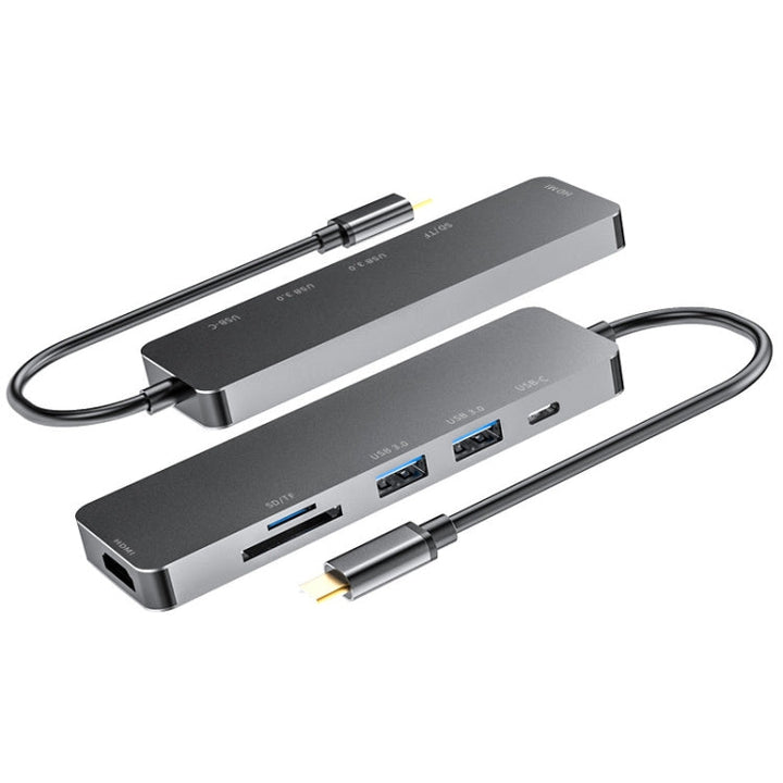 Lisslune | 6 in 1 Type C to HDMI + USB 3.0 + Type C + SD/TF Docking Station Multifunctional HUB