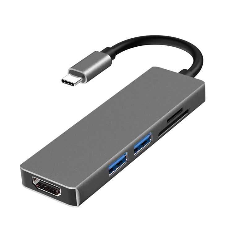 Lisslune | 5 in 1 Type-c to HDMI + 2 x USB 3.0 + SD / TF card slot HUB adapter