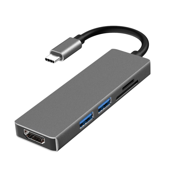 Lisslune | 5 in 1 Type-c to HDMI + 2 x USB 3.0 + SD / TF card slot HUB adapter