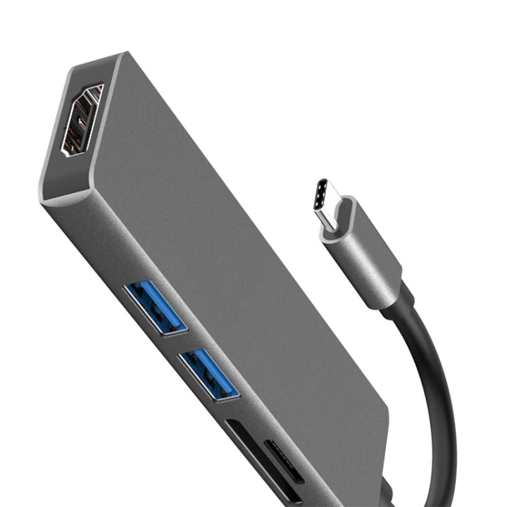 Lisslune | 5 in 1 Type-c to HDMI + 2 x USB 3.0 + SD / TF card slot HUB adapter