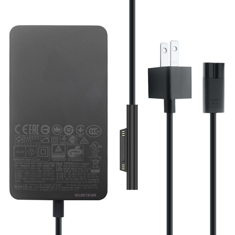 Lisslune | 36W 12V 2.58A / 5V 1A AC Adapter Charger for Microsoft Surface Pro 3 / 4, US Plug