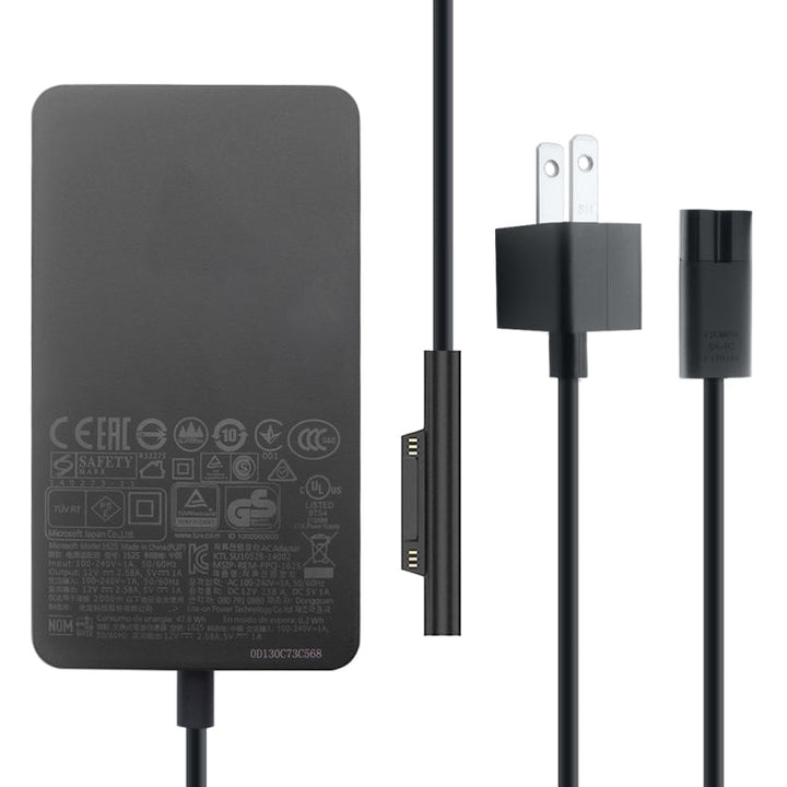 Lisslune | 36W 12V 2.58A / 5V 1A AC Adapter Charger for Microsoft Surface Pro 3 / 4, US Plug