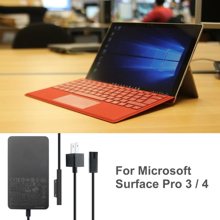 Lisslune | 36W 12V 2.58A / 5V 1A AC Adapter Charger for Microsoft Surface Pro 3 / 4, US Plug