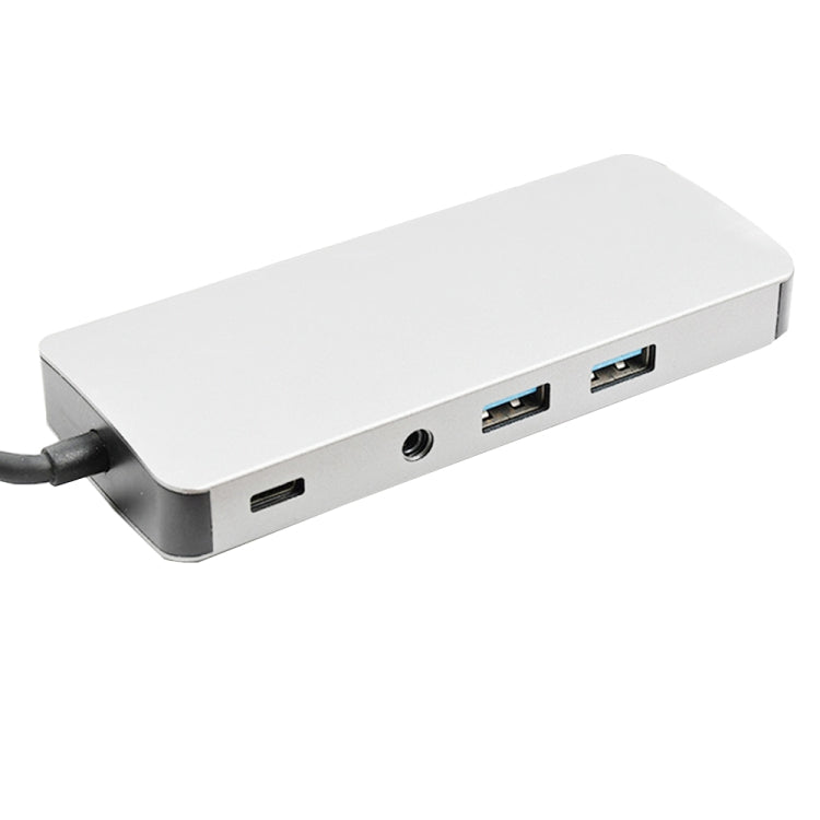 Lisslune | WS-06 9 in 1 Type-C to RJ45 + VGA + PD + HDMI + SD + TF + Audio 3.5mm + 2 x USB3.0 HUB Adapter