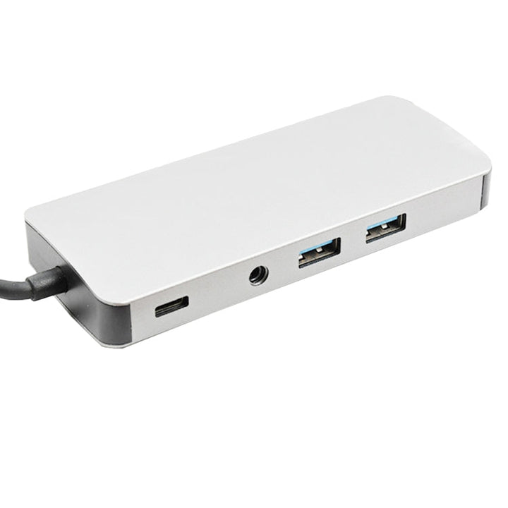 Lisslune | WS-06 9 in 1 Type-C to RJ45 + VGA + PD + HDMI + SD + TF + Audio 3.5mm + 2 x USB3.0 HUB Adapter