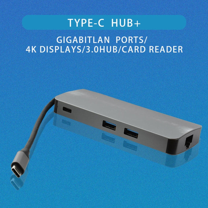Lisslune | WS-11 8 in 1 Type-C to HDMI + VGA + SD + TF + RJ45 + PD + 2 x USB3.0 HUB Adapter Converter