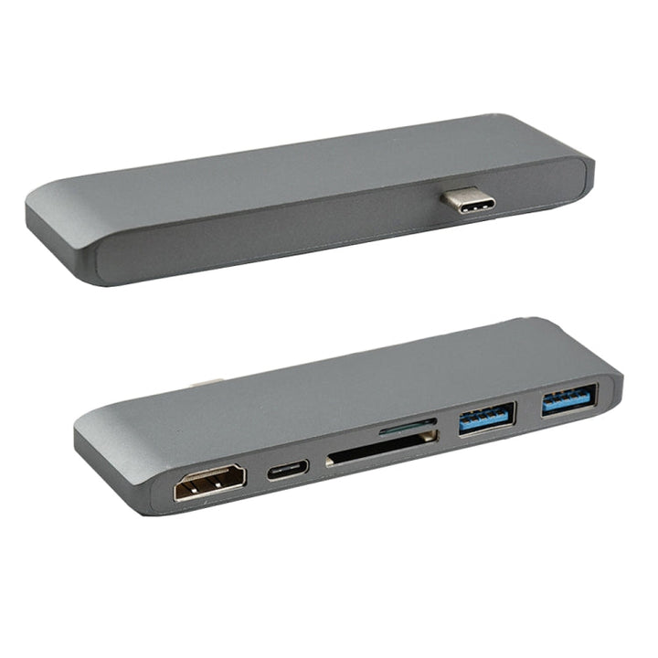 Lisslune | WS-15 6 in 1 Type-C to HDMI + USB 3.0 x 2 + SD + TF + PD HUB Converter