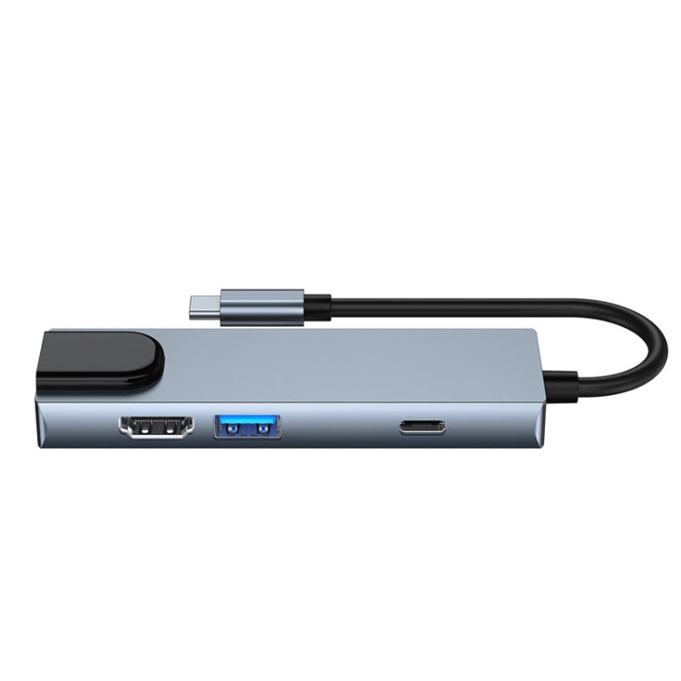 Lisslune | 6 in 1 Type-C to HDMI + RJ45 + SD / TF + PD + USB HUB Adapter