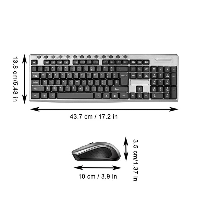 Lisslune | KB6600 104 Keys 2.4G Wireless Keyboard and Mouse Set