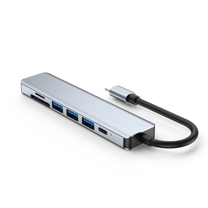 Lisslune | 7 In 1 HDMI+SD/TF+USB2.0x2+USB3.0+PD to Type-C HUB Docking Station