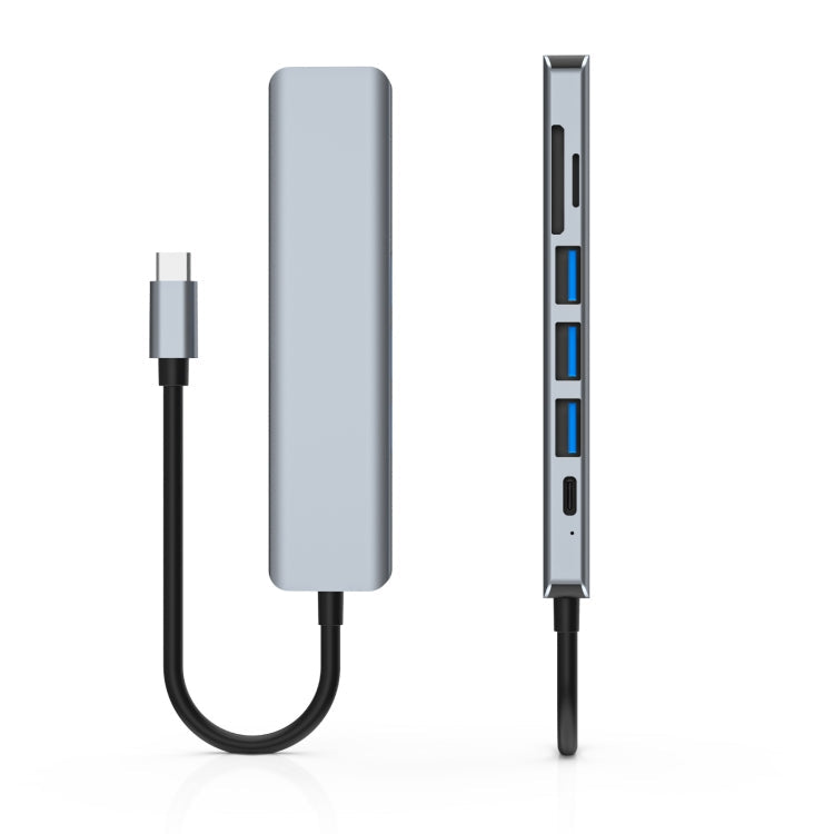 Lisslune | 7 In 1 HDMI+SD/TF+USB2.0x2+USB3.0+PD to Type-C HUB Docking Station