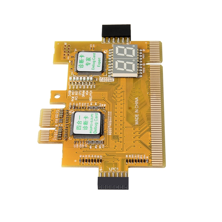 Lisslune | 4-in-1 Desktop PC PCI-E LPC diagnostic card motherboard recognition error test card