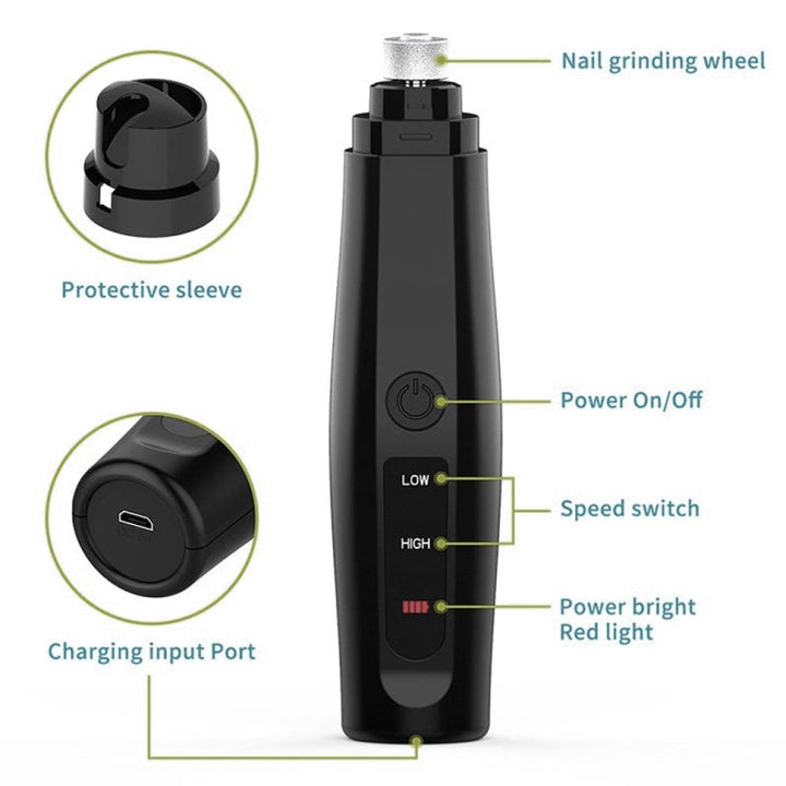 Electric Dog Nail Grinder USB Rechargeable Pet-friendly Nail Clipper